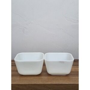 2 PYREX OPAL WHITE UNMARKED Small Dish 501-B